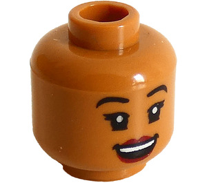 LEGO Středně tmavá tělová Kelly Kapoor Minifigurka Hlava (Zapuštěný pevný cvoček) (3626 / 100214)