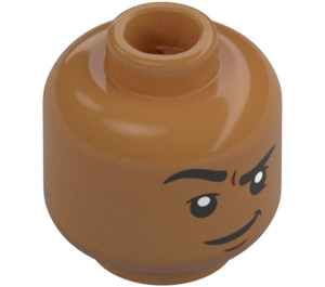 LEGO Středně tmavá tělová Kingo Minifigurka Hlava (Zapuštěný pevný cvoček) (3626 / 74992)