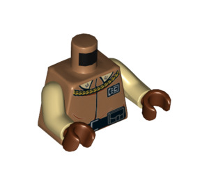 LEGO Středně tmavá tělová Lando Calrissian s Sand Modrá Plášť Minifigurka Trup (973 / 76382)