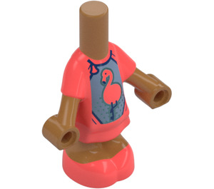 LEGO Medium Dark Flesh Micro Body with Layered Skirt with Flamingo