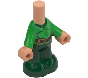 LEGO Medium donker vleeskleurig Micro Lichaam met Broek met Peter Pan Groen Top (101836)