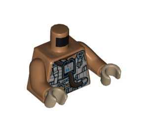 LEGO Medium Mörk Hud Minifigur Kropp (973 / 76382)