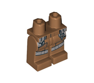 LEGO Medium mørk hud Minifigur Hofter og ben med Dekorasjon (3815 / 35063)