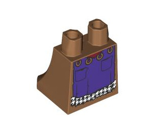 LEGO Medium Donker Vleeskleurig Minifigure Skirt met Purple (36036 / 103944)