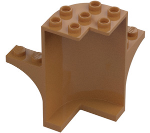 LEGO Średnio Ciemne Miąższ Płyta 3 x 3 x 5 Drzewo Trunk (60373)