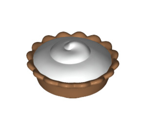 LEGO Medium donker vleeskleurig Pie met Wit Cream Filling (12163 / 95686)