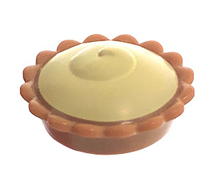 LEGO Średnio Ciemne Miąższ Pie z Żółty Cream Filling (16987 / 93568)