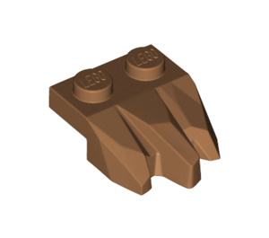LEGO Mittleres dunkles Fleisch Platte 1 x 2 mit 3 Felsen Claws (27261)