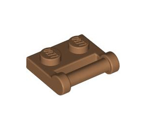 LEGO Medium Mörk Hud Platta 1 x 2 med Sida Bar Handtag (48336)