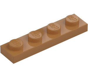 LEGO Beige Moyennement Foncé assiette 1 x 4 (3710)