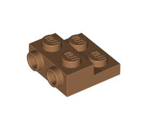 LEGO Mittleres dunkles Fleisch Platte 2 x 2 x 0.7 mit 2 Bolzen auf Seite (4304 / 99206)