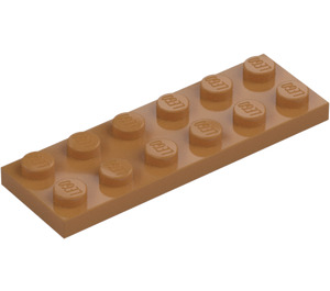 LEGO Medium donker vleeskleurig Plaat 2 x 6 (3795)