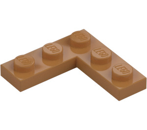 LEGO Medium donker vleeskleurig Plaat 3 x 3 Hoek (77844)