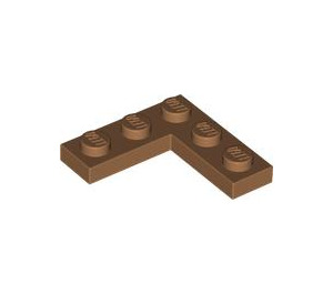 LEGO Mittleres dunkles Fleisch Platte 3 x 3 Ecke (77844)