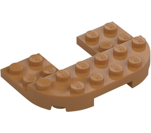 LEGO Keskitumma ihonvärinen Levy 4 x 6 x 0.7 jossa Pyöristetyt kulmat (89681)