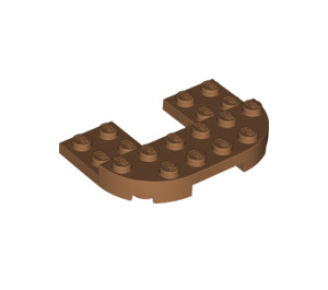 LEGO Mittleres dunkles Fleisch Platte 4 x 6 x 0.7 mit Abgerundete Ecken (89681)