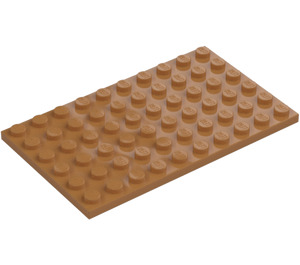 LEGO Medium Mörk Hud Platta 6 x 10 (3033)