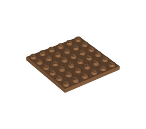 LEGO Medium Dark Flesh Plate 6 x 6 (3958)