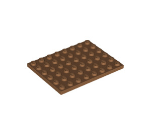 LEGO Mittleres dunkles Fleisch Platte 6 x 8 (3036)