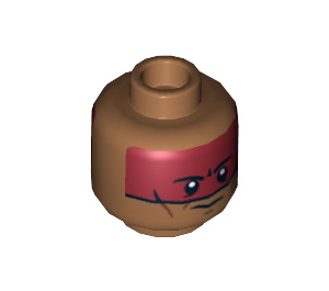 LEGO Medium Dark Flesh Red Knee Head (Recessed Solid Stud) (3626 / 14150)