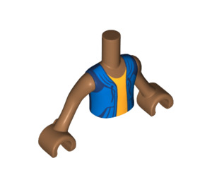 LEGO Mittleres dunkles Fleisch Robert mit Sand Blau Shorts und Kapuzenpullover Friends Torso (Boy) (11408 / 92456)