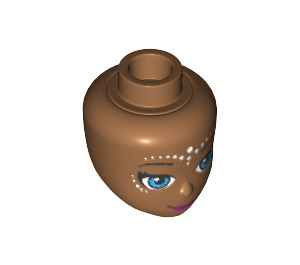 LEGO Medium Dark Flesh Rosalyn Female Minidoll Head (92198)