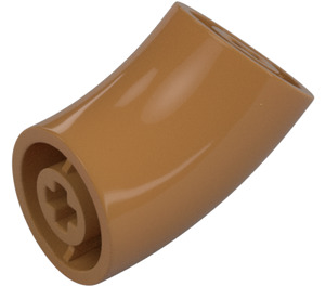 LEGO Beige Moyennement Foncé Rond Brique avec Elbow (Plus court) (1986 / 65473)