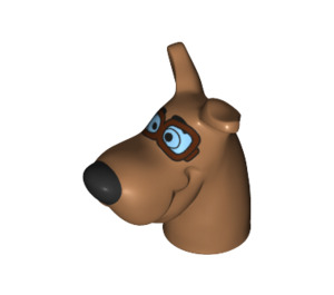 LEGO Mittleres dunkles Fleisch Scooby Doo Kopf mit Flying Goggles Dekoration (22349)