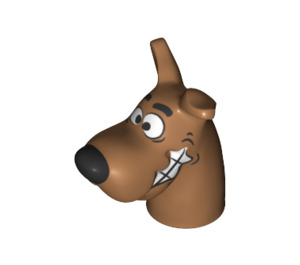 LEGO Medium Dark Flesh Scooby Doo Head with Scared Expression Decoration (22382)