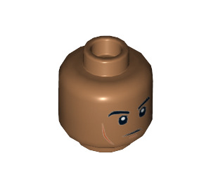 LEGO Medium Dark Flesh Security Guard Plain Head (Recessed Solid Stud) (3626 / 18423)