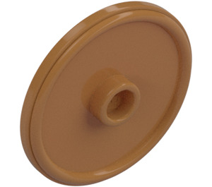 LEGO Beige Moyennement Foncé Bouclier - Rond avec Tenon (17835 / 91884)