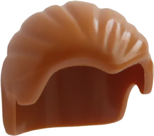 LEGO Medium Donker Vleeskleurig Kort gekamd Haar (92081)