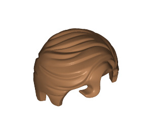 LEGO Mittleres dunkles Fleisch Kurz Haar mit Vorderseite Curl (76782 / 98726)