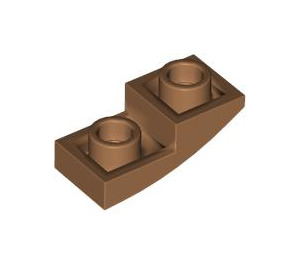 LEGO Medium Donker Vleeskleurig Helling 1 x 2 Gebogen Omgekeerd (24201)