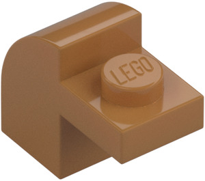 LEGO Medium Dark Flesh Slope 1 x 2 x 1.3 Curved with Plate (6091 / 32807)