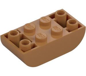 LEGO Medium Dark Flesh Slope Brick 2 x 4 Curved Inverted (5174)