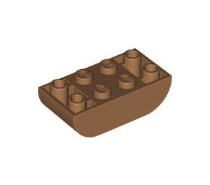 LEGO Medium Dark Flesh Slope Brick 2 x 4 Curved Inverted (5174)
