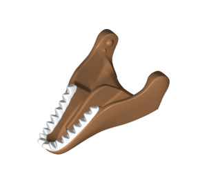 LEGO Medium Dark Flesh T-rex Jaw with White Teeth (20959 / 38773)