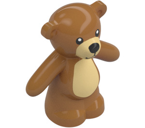 LEGO Beige Moyennement Foncé Teddy Ours avec Noir Yeux, Nez et Bouche (15912 / 98382)