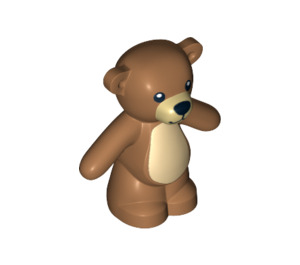 LEGO Mittleres dunkles Fleisch Teddy Bear mit Schwarz Augen, Nose und Mouth (15912 / 98382)