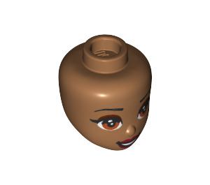 LEGO Medium Dark Flesh Tiana Minidoll Head (49088 / 100769)