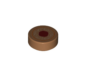 LEGO Chair moyenne foncée Tuile 1 x 1 Rond avec Biscuit (28226 / 98138)