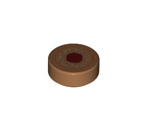 LEGO Medium Dark Flesh Tile 1 x 1 Round with Biscuit (28226 / 98138)