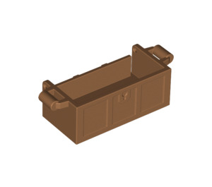 LEGO Medium Donker Vleeskleurig Treasure Chest Onderzijde met slots aan de achterkant (4738 / 54195)