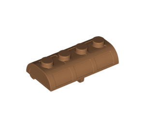 LEGO Medium Dark Flesh Treasure Chest Lid 2 x 4 with Thick Hinge (4739 / 29336)