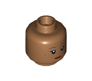 LEGO Mittleres dunkles Fleisch Val Minifigure Kopf (Einbau-Vollbolzen) (3626 / 39181)