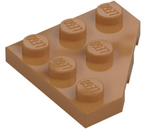 LEGO Medium donker vleeskleurig Wig Plaat 3 x 3 Hoek (2450)