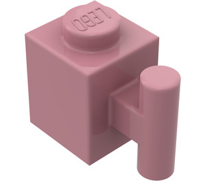 LEGO Středně tmavá růžová Kostka 1 x 1 s Rukojeť (2921 / 28917)