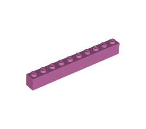 LEGO Rose moyen foncé Brique 1 x 10 (6111)