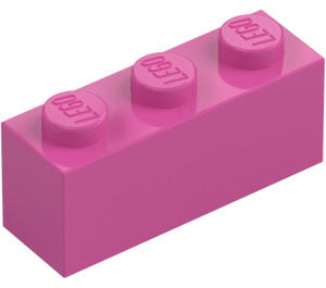 LEGO Medium Mörkrosa Kloss 1 x 3 (3622 / 45505)